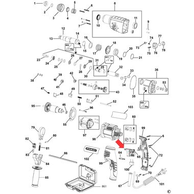 Выключатель для перфоратора Stanley FME500 1004518-51