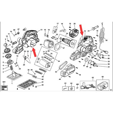 Корпус для рубанка Stanley FME630 1004683-34