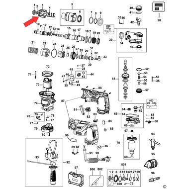 Фланец для перфоратора Stanley FME1250 1004692-37