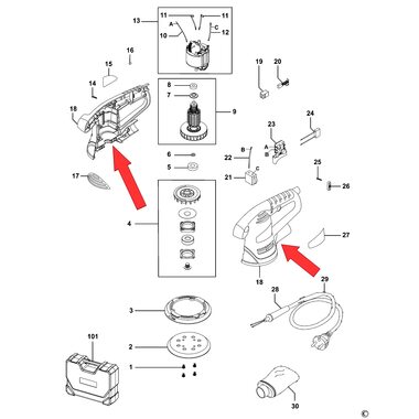 Корпус для шлифмашины Stanley FME440 1004692-62