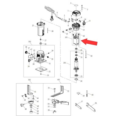 Статор для фрезера Stanley ST55 N895831