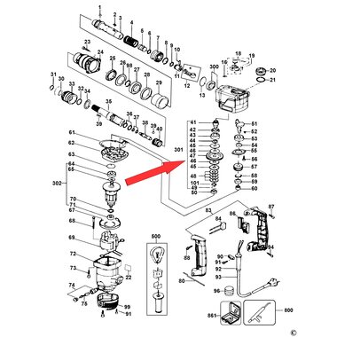 Муфта в сборе для перфоратора Stanley STHR272KS 4031650002