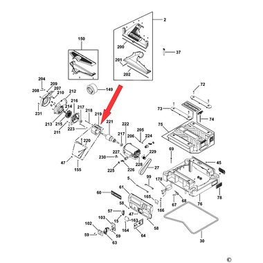 Статор для рейсмусового станка DeWalt DW735 5140007-98