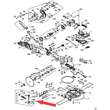 Зажим в сборе для торцовочной пилы Stanley SM16 5170036-70