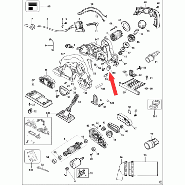 Втулка направляющая для рубанка DeWalt D26500 583037-00