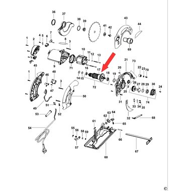 Ротор для циркулярной пилы Black&Decker CD601 596292-01