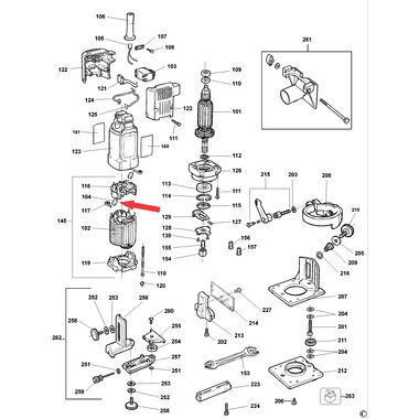 Щетка угольная для фрезера DeWalt DW670 930760-00