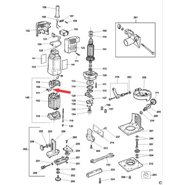 Щетка угольная для фрезера DeWalt DW670 930760-00