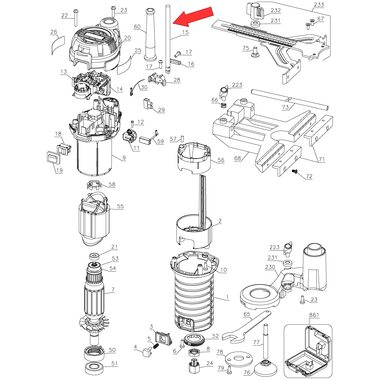 Кабель сетевой для фрезера DeWalt D26203 A28461