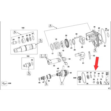 Сервисный набор для перфоратора DeWalt D25012K N032833