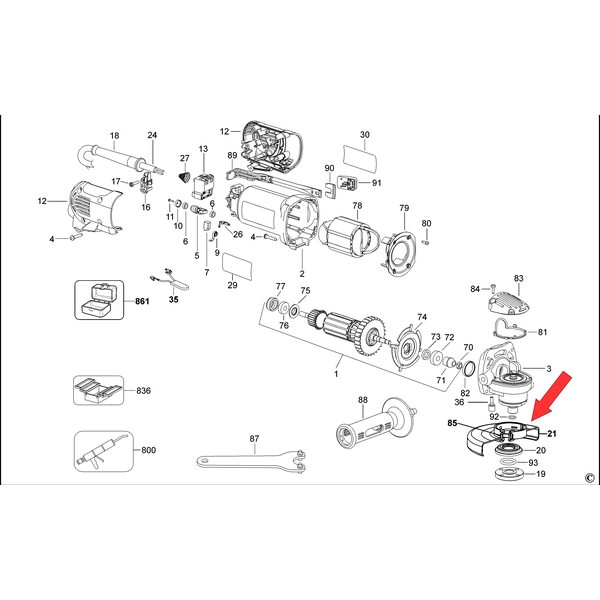 Купить Кожух защитный для болгарки DeWalt DWEN201 N042080 по цене 1 100 .