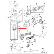 Крышка корпуса редуктора в сборе для болгарки DeWalt D28495 N074215