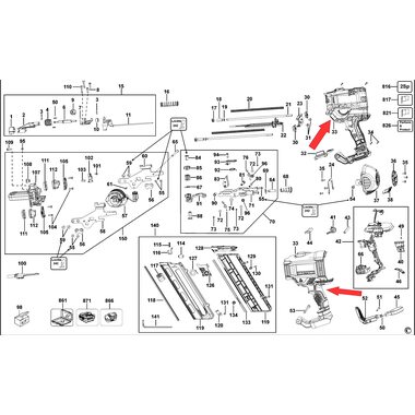 Корпус для монтажного пистолета DeWalt DCN692 N380150