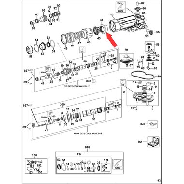 Шестерня коническая для перфоратора DeWalt D25481 N410187