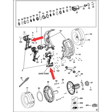 Корпус для DeWalt DCD200 N467251