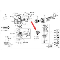 Крышка корпуса редуктора в сборе для болгарки DeWalt DCG418 N508009