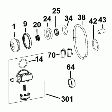 Сервисный набор для перфоратора Stanley SHR243K N510826