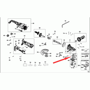 Шестерня для болгарки DeWalt DCG405F N516681