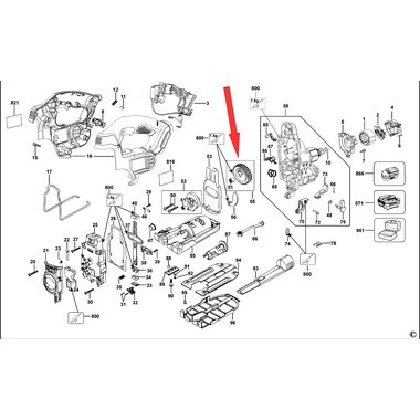 Шестерня в сборе для лобзика DeWalt DCS332 N527431