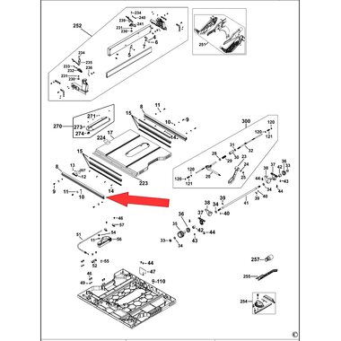 Направляющая для циркулярного станка DeWalt DWE7492 N528992