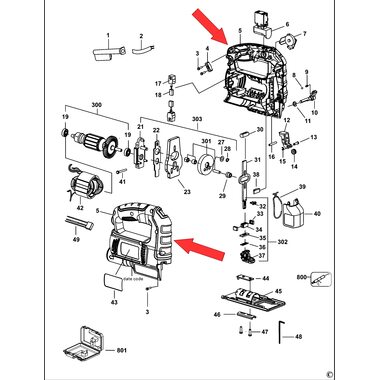 Корпус для лобзика Stanley SJ60 N543785