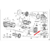 Крышка корпуса редуктора в сборе для болгарки DeWalt DWE4367 N545254