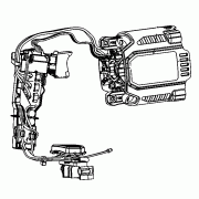 Статор в сборе с выключателем для перфоратора Stanley FMC900M2T N547851