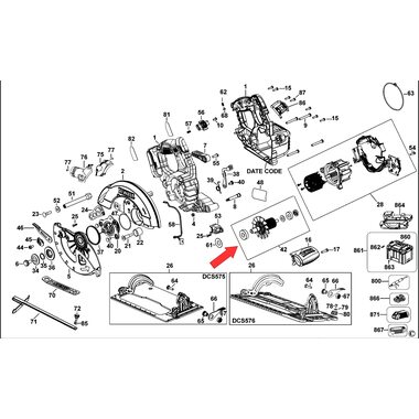 Ротор для циркулярной пилы DeWalt DCS575 N548510