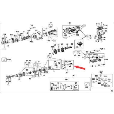 Поршень в сборе для отбойного молотка DeWalt D25872 N580550