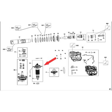 Ротор для перфоратора DeWalt D25334K N584772