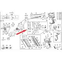 Ось и каретка в сборе для монтажного пистолета DeWalt DCN692 N601142