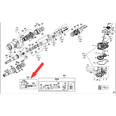 Ручка боковая в сборе для перфоратора DeWalt D25614 N609696