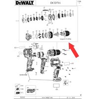 Редуктор в сборе для дрели-шуруповерта DeWalt DCD701 N681261