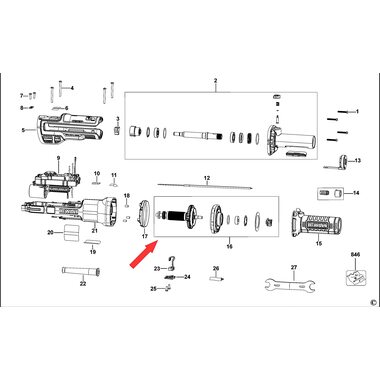 Ротор для прямошлифовальной машины DeWalt DWE4997 N743981