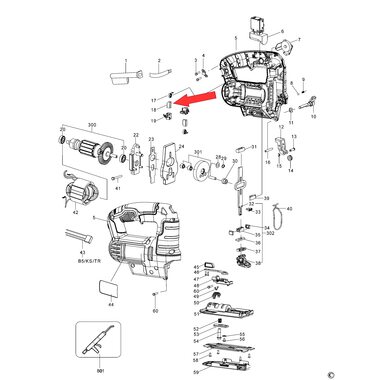 Щетка угольная для лобзика DeWalt DWE349 комплект N871547