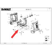 Электродвигатель и выключатель в сборе для перфоратора DeWalt DCH172N N911210