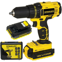 Аккумуляторная дрель-шуруповёрт STANLEY SCD201D2K-RU 18 В, 45 Нм, 2х2.0 Ач, в кейсе