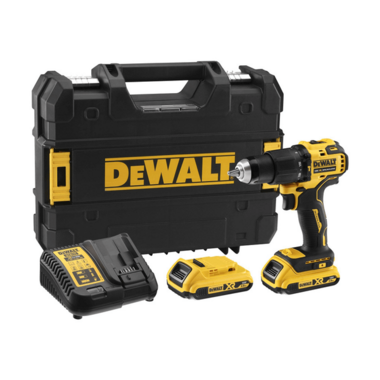 Аккумуляторная ударная дрель-шуруповерт DeWalt DCD709D2T-QW 18 В, 340 Вт, 65 Нм, 2x2 Ач TSTAK