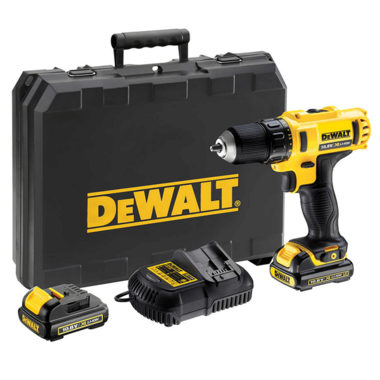 Дрель-шуруповерт DeWalt DCD710C2-KS 12 В, 24 Нм, 2x1.3 Ач в кейсе