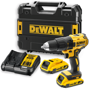 Аккумуляторная дрель-шуруповерт DeWalt DCD777D2T-QW 18 В, 65 Нм, 2х2.0 Ач в кейсе