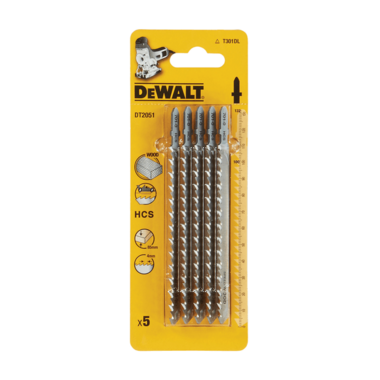 Пилки для лобзика DeWalt DT2051-QZ 132x100x4.0x85 мм HCS по дереву 5 шт.