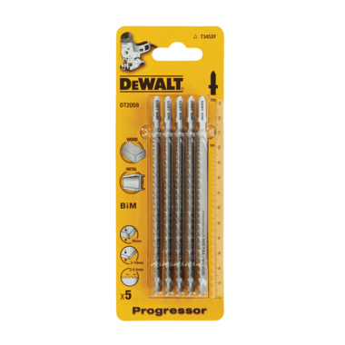 Пилки для лобзика DeWalt Extreme Progressor DT2059-QZ 132x101x2.4-5 мм BIM по дереву и металлу 5 шт.